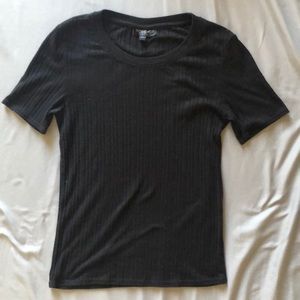 Topshop Ribbed Crewneck Top